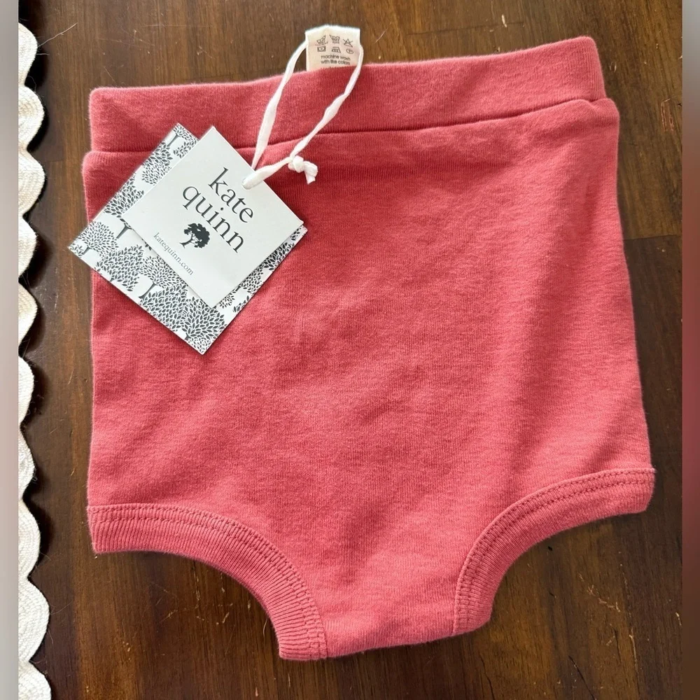 NWT Kate Quinn 100% Cotton Bloomers 6-12 Months Coral Burnt Orange